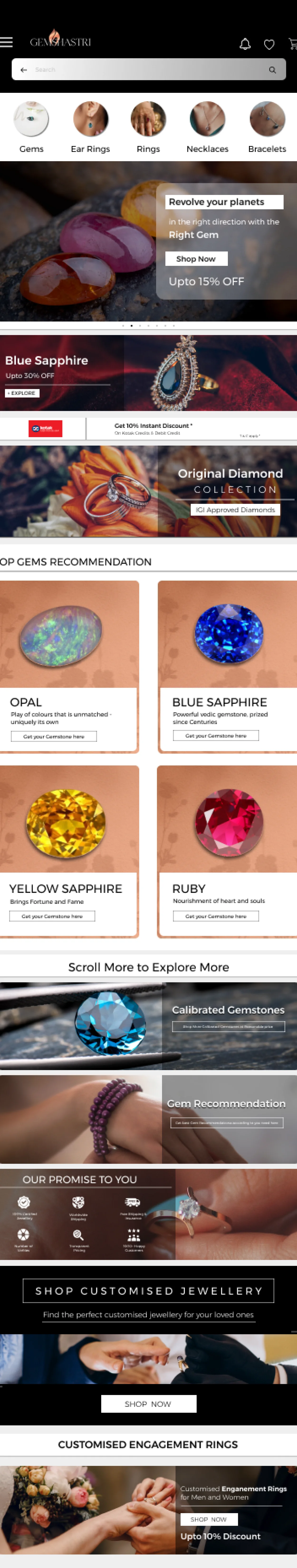 gems stones ecommerce website design company